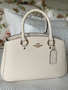 Coach Small Savannah Carryall Leather Shoulder Top Handle Crossbody Bag CAL-54